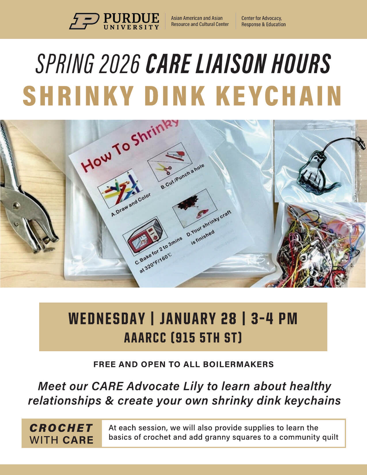 Shrinky Dink Keychains Event Flyer