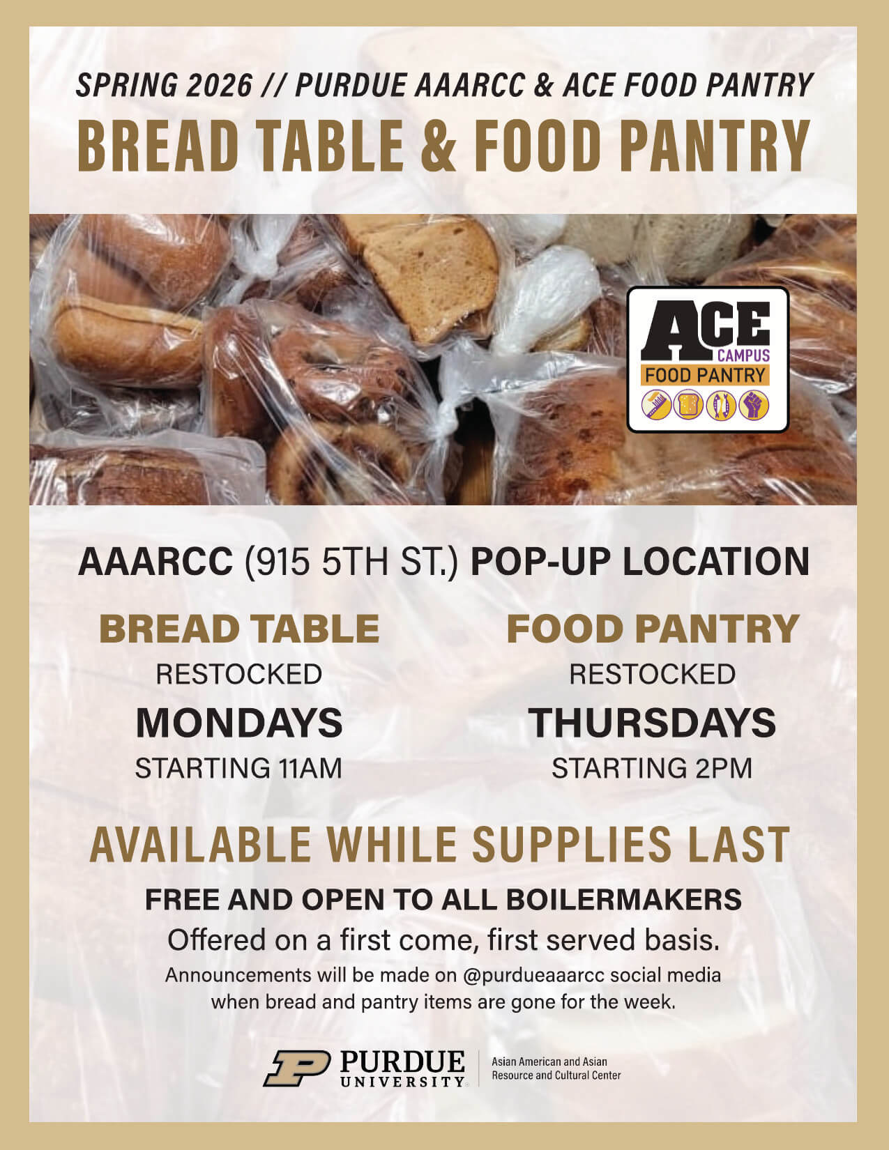 Bread Table and Food Pantry Flyer