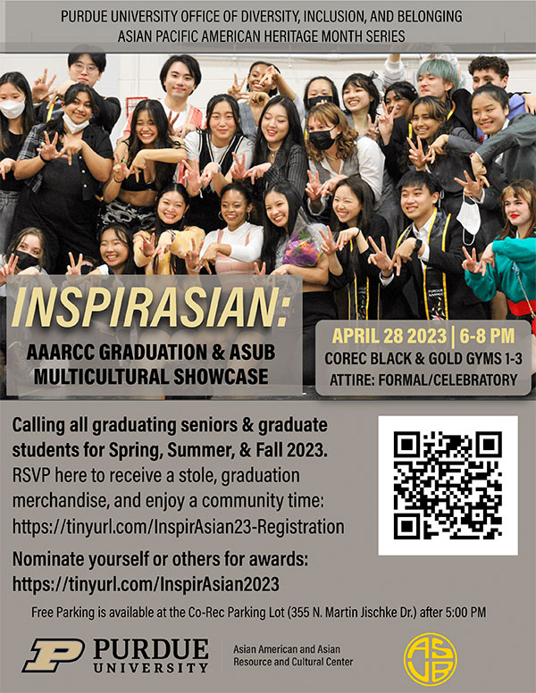 April 28, 2023 - InspirAsian: AAARCC Graduation and ASUB