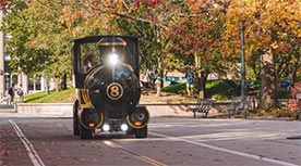 The Boilermaker Special cruising down the street.