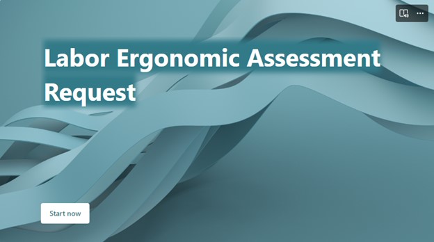 Labor Ergonomic Assessment Request