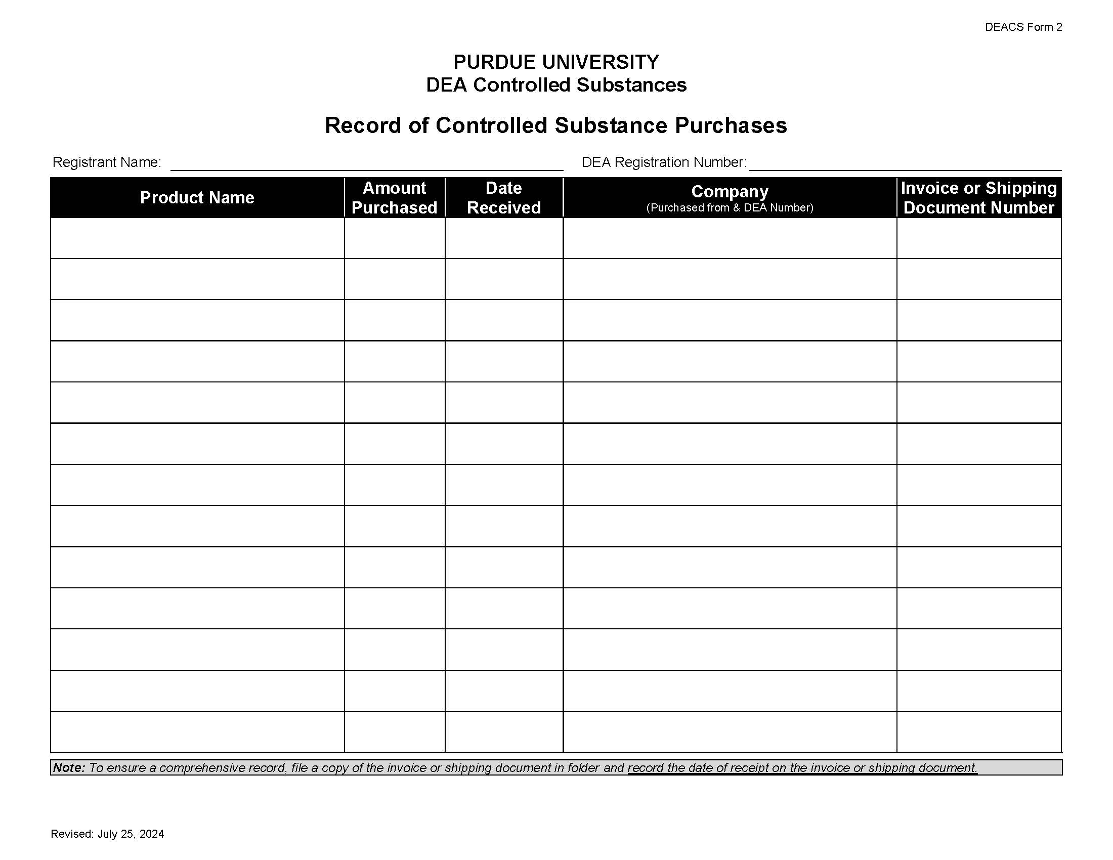 clickable link to controlled substance purchases form