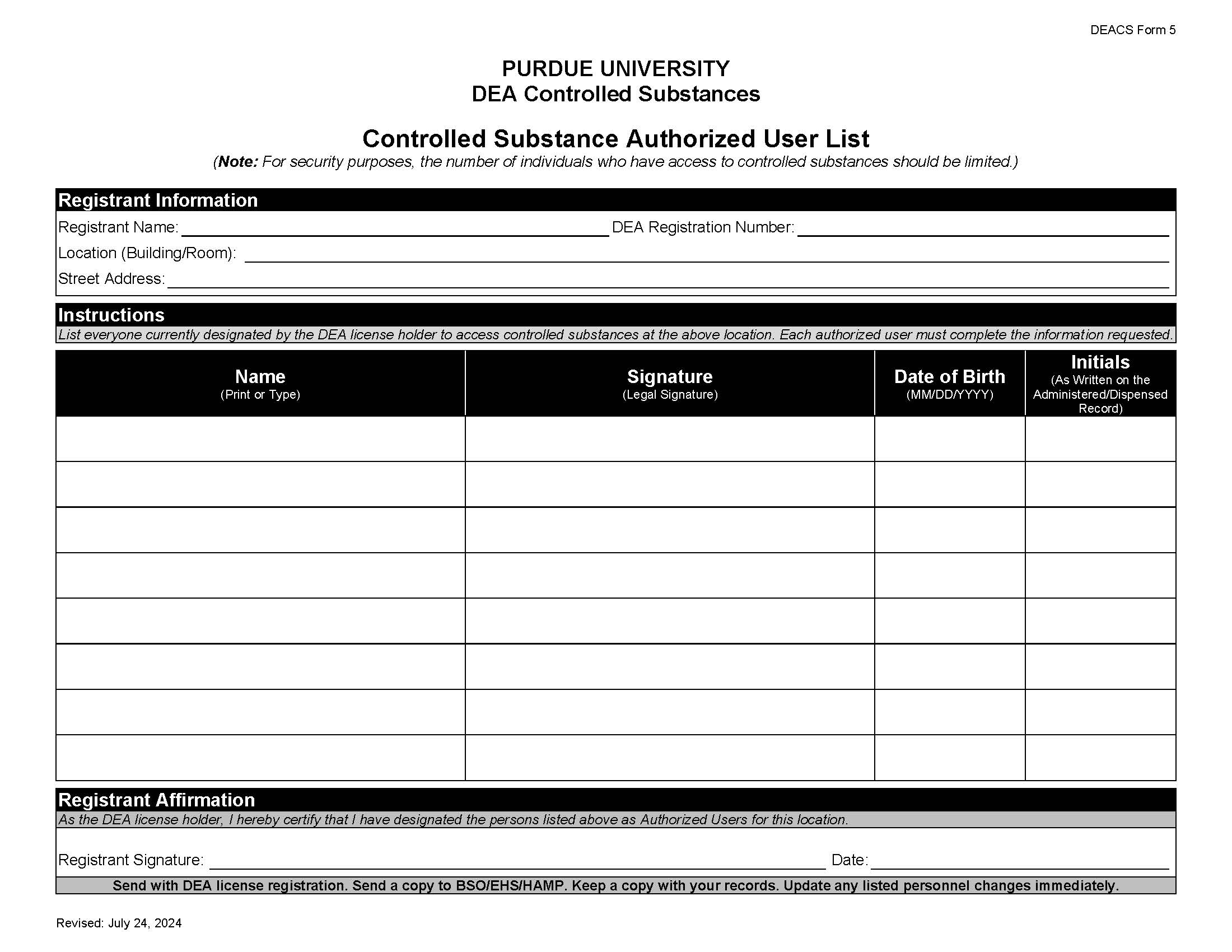 clickable link to controlled substance authorized users list