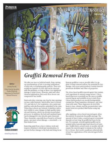 Graffiti Removal From Trees publication.