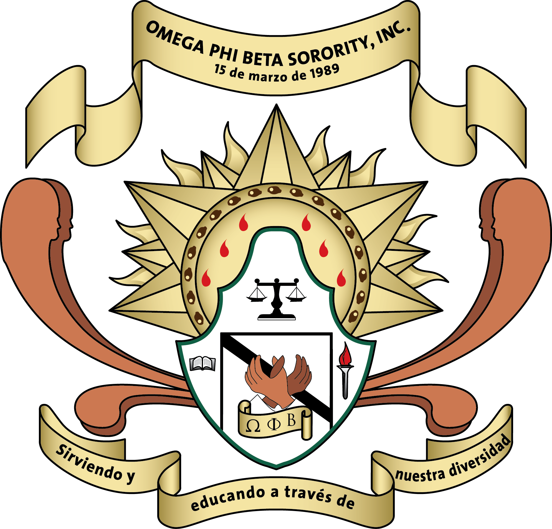 Omega Phi Beta Sorority logo