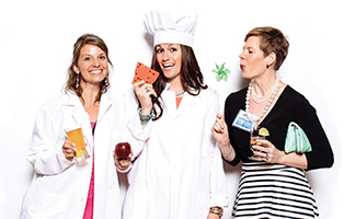 Jill Wanchisn, Lauren Link (NUTR , ’11) Purdue sports dietitian, and Rachel Clark (NUTR ’98) continuing lecturer and Purdue sports dietitian.