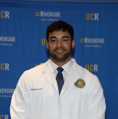 Gregory Latta, a Purdue Health and Kinesiology alumnus, is entering his fourth year of medical school at the University of California, Riverside.