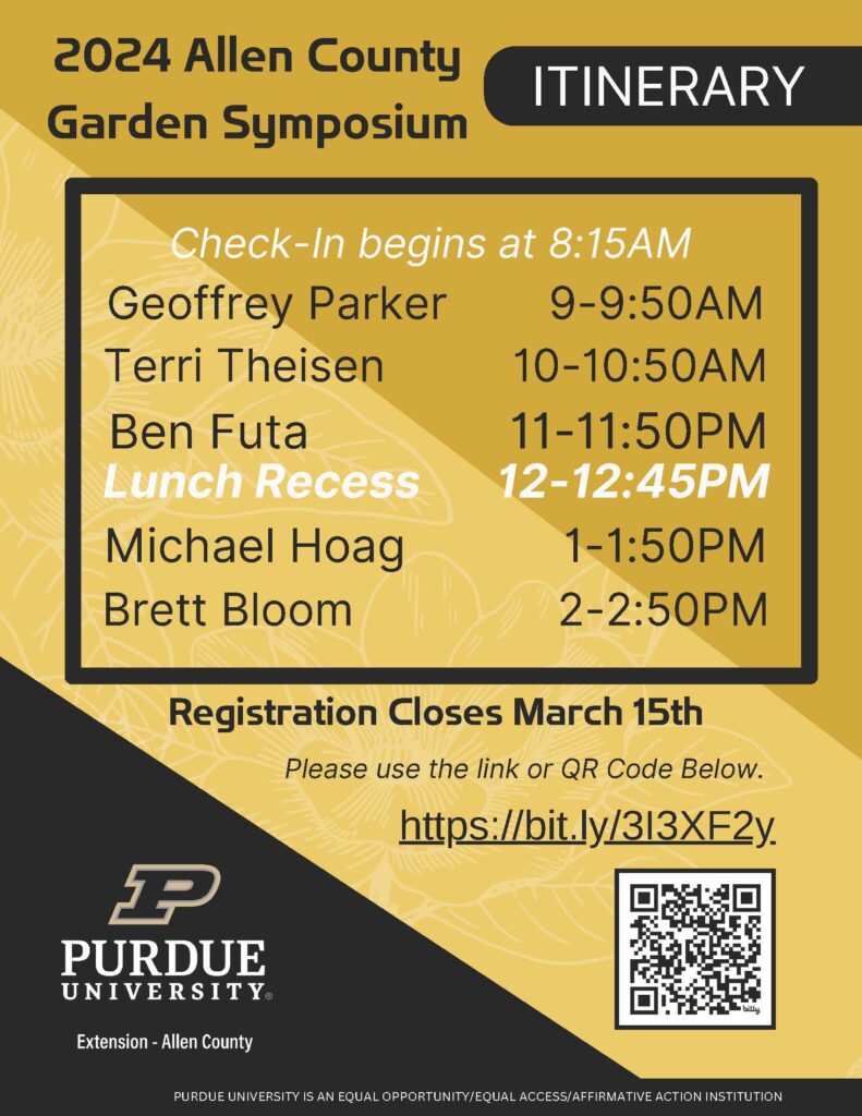 Allen County Garden Symposium flyer.