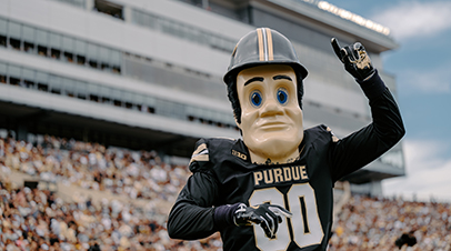 Purdue Pete at a football game.