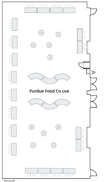 A map shows 20 possible spots/tables for interested exhibitors. 