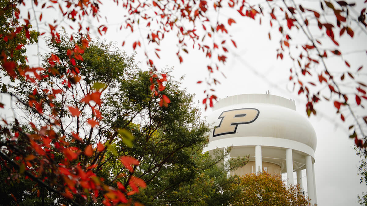 A view from Purdue University during the fall season