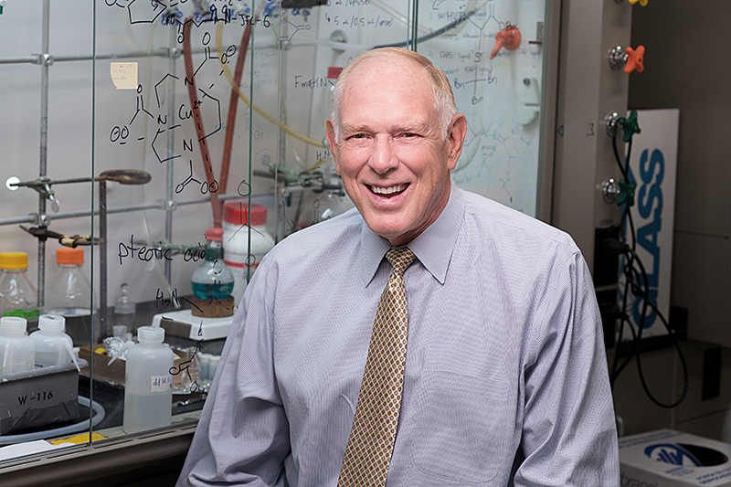 Portrait of professor Philip Low in his lab