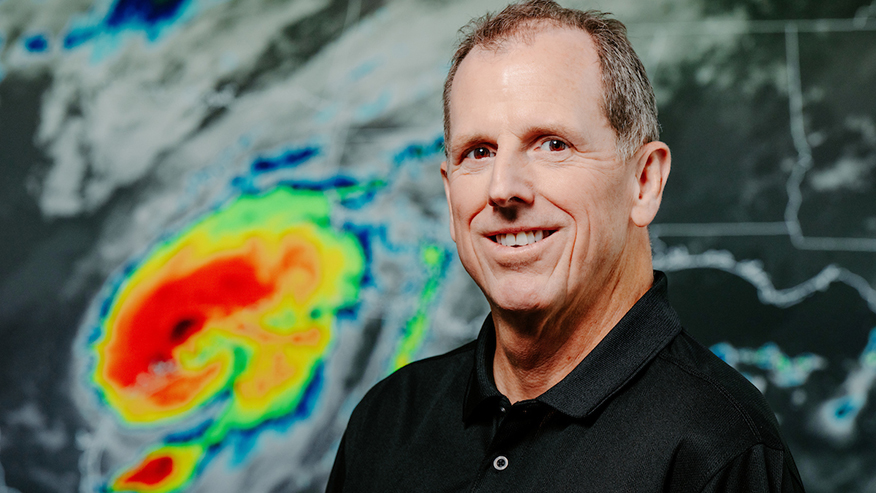 Emergency management professor Greg Eaton reviews disaster reports.