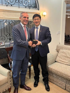 Ambassador Garcetti and Mung Chiang