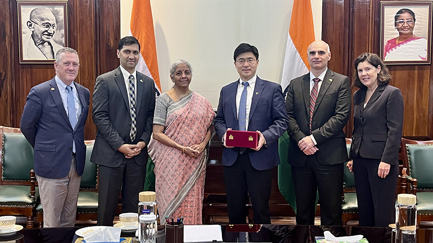 Purdue delegation with Nirmala Sitharaman