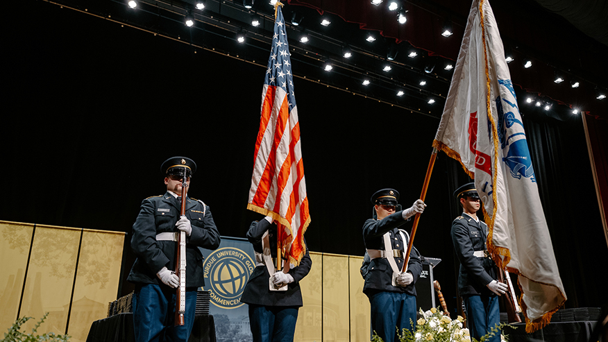 Purdue Global graduates selected to sing the national anthem.