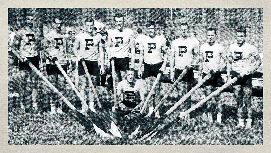 Old image of men's crew team