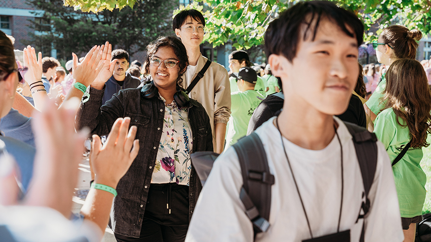 International students outdoors