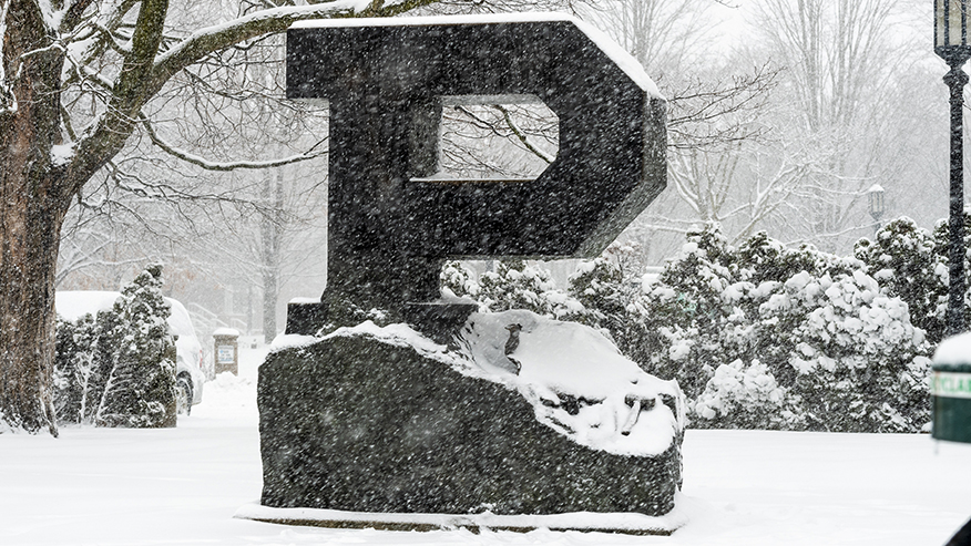 Unfinished P in snow