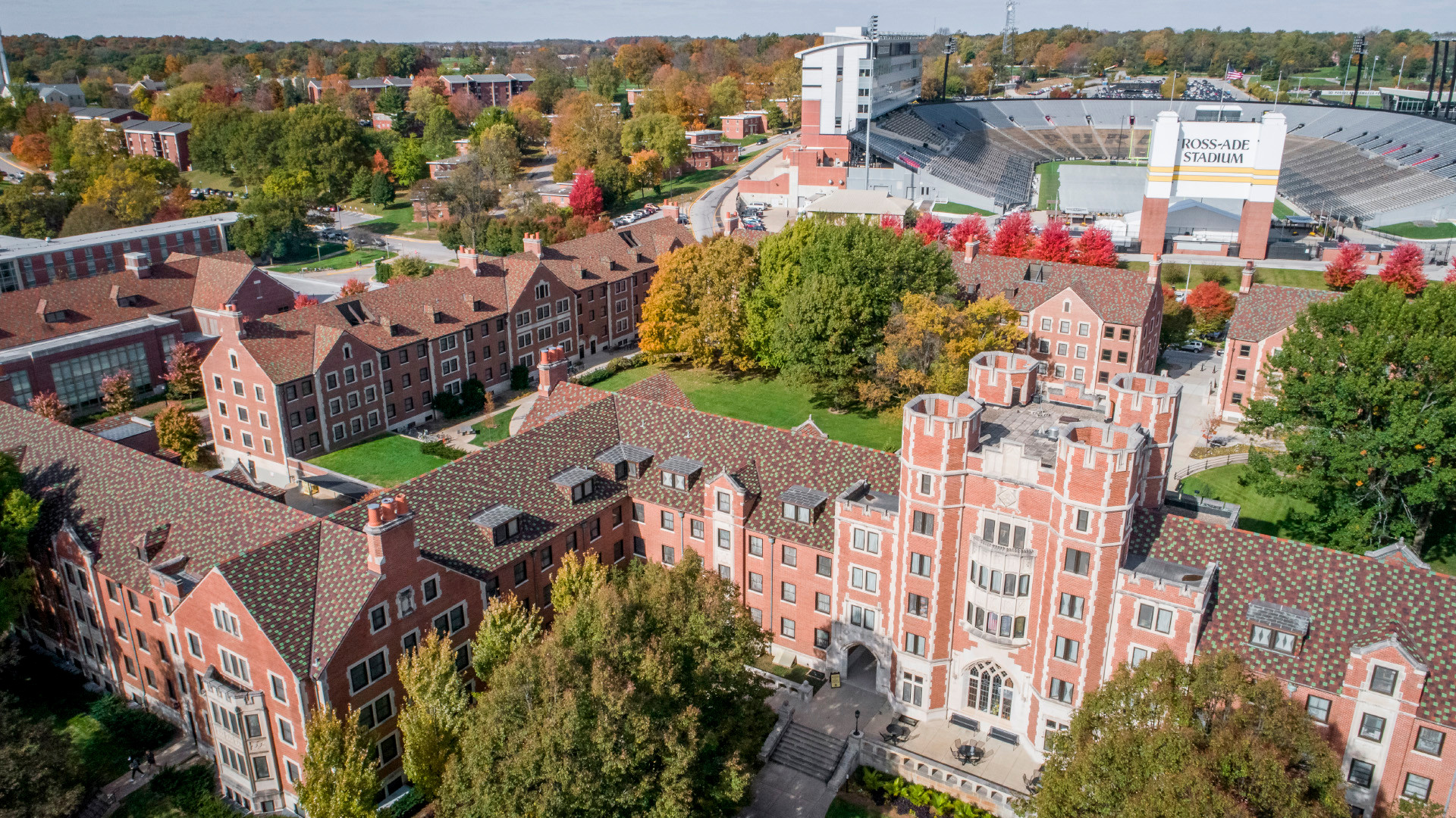 Aerial image of Cary Quad.