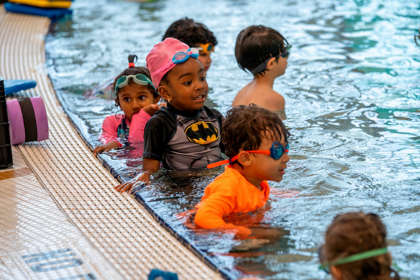 Children swimming