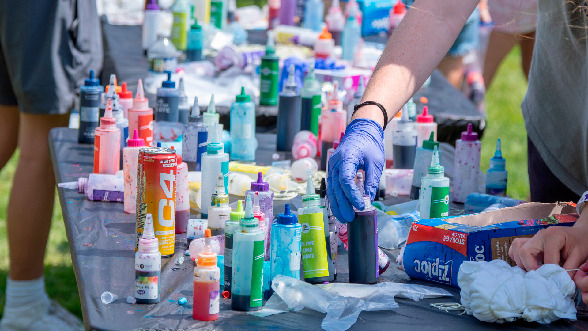 Students participating in crafts during RHA Day. 