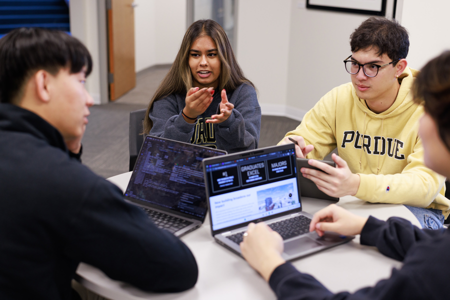 Students working together at Purdue University