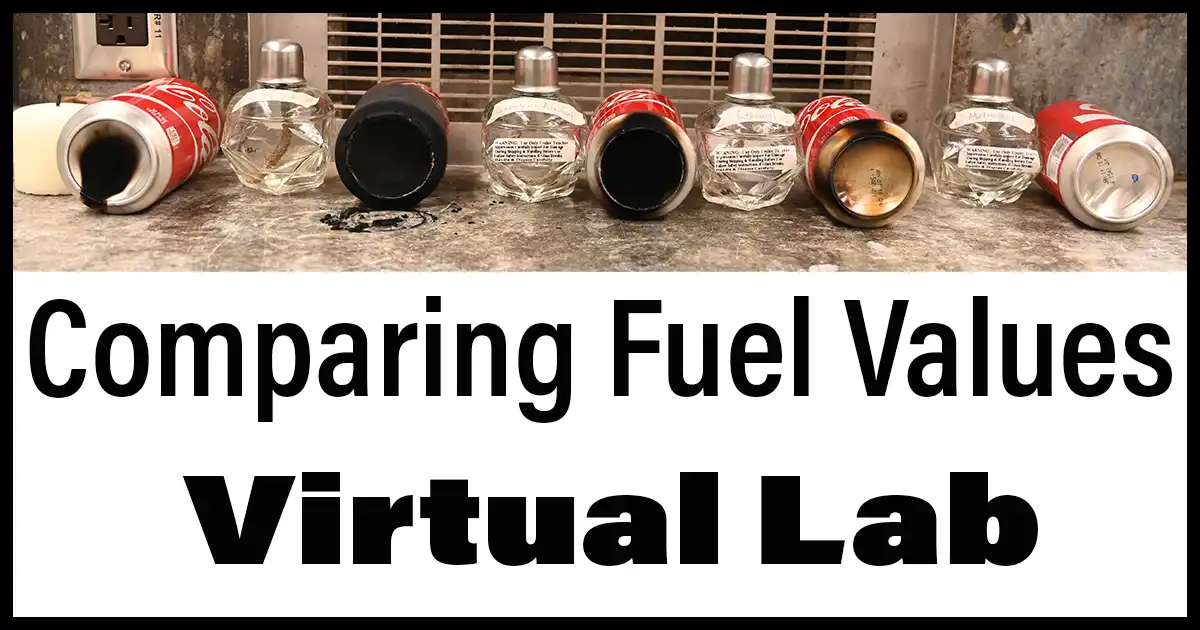 Soot build up on cans from different fuel sources. 