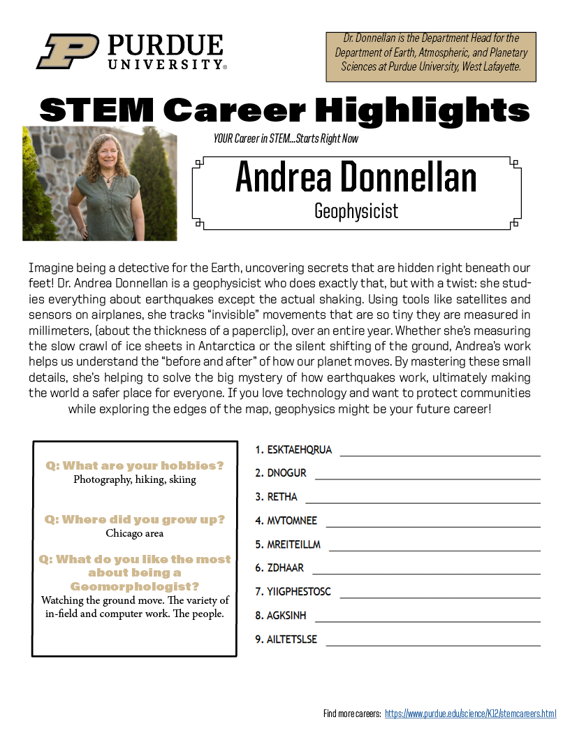 Thumbnail for the Geophysicist STEM Career Highlight page 