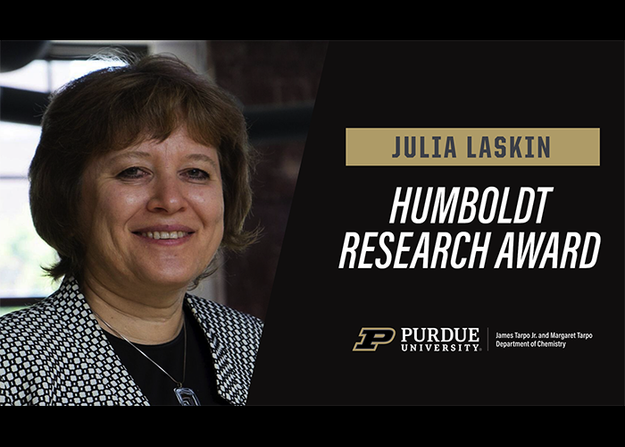 Purdue Chemistry's Julia Laskin receives prestigious Humboldt Research Award