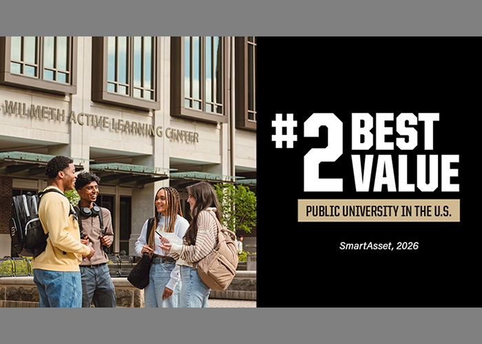 Purdue ranked No. 2 in America’s Best Value Public Universities study
