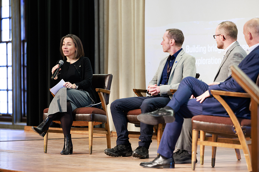 2026 speakers for Advancing Space Exploration with moderator Science Dean Lucy Flesch.