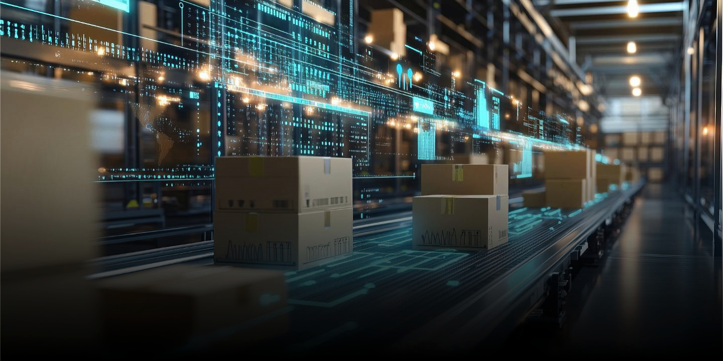 Rendered image of AI in Supply Chain. 