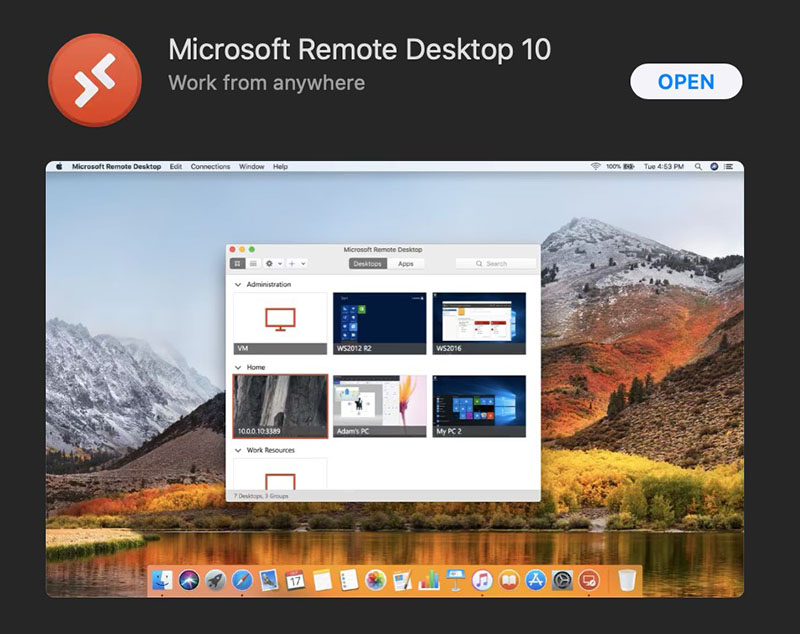 app store microsoft remote desktop
