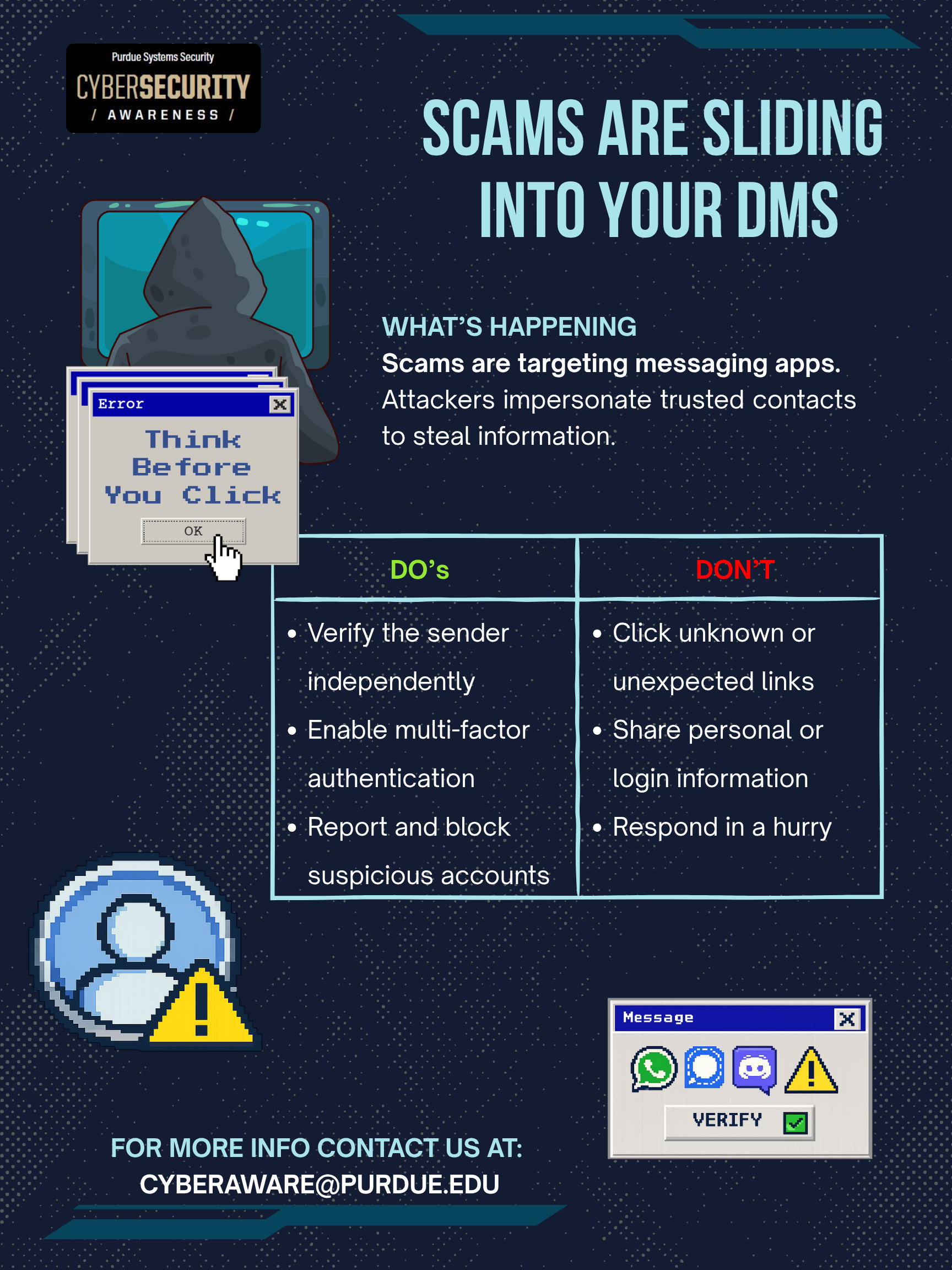 This image is an infographic that describes how scams are targeting messaging apps.