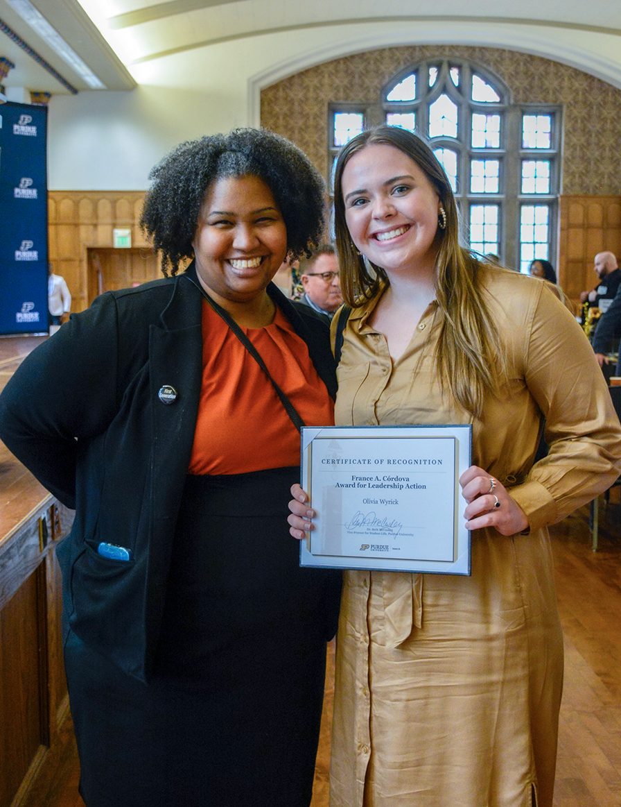 Martia Brawner King and Olivia Wyrick posed for the camera during the SL Honors 2023 Awards ceremony.