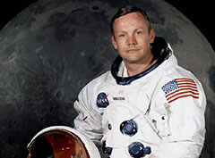 Neil Armstrong in space suit