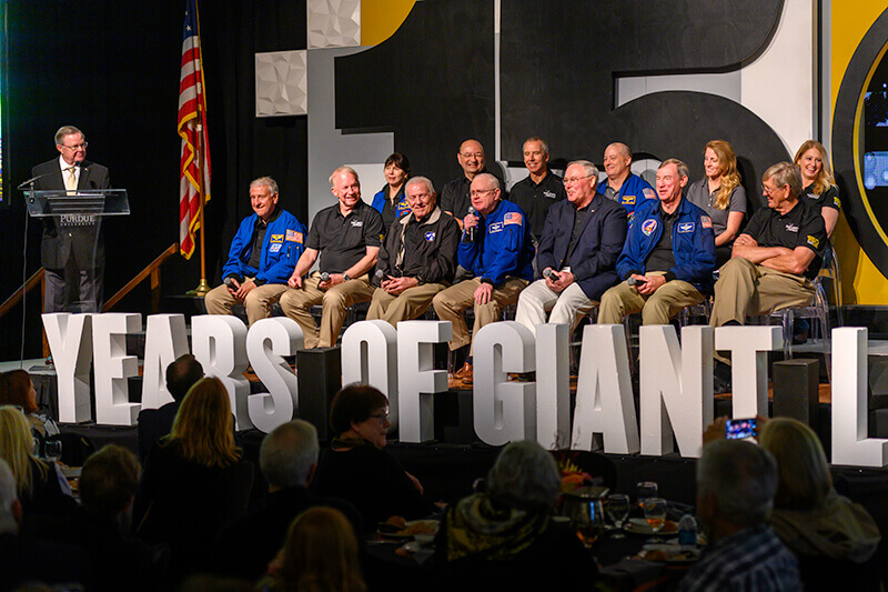 Purdue alumni astronauts at panel discussion