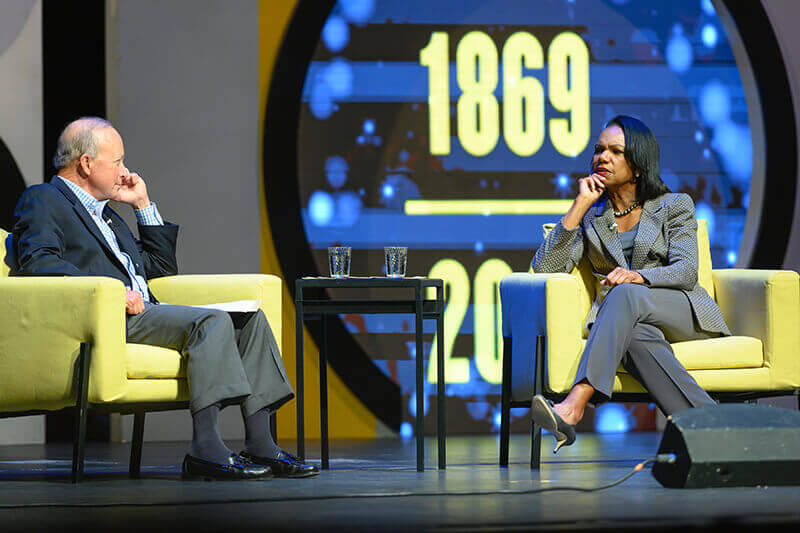 Mitch Daniels and Condoleezza Rice
