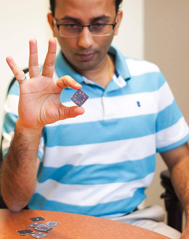 Mohit Verma demonstrates bio sensor technology