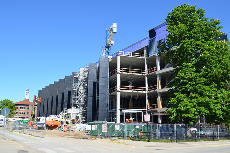 Construction on Dudley Hall and Lambertus Hall