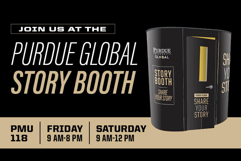 Purdue Global story booth