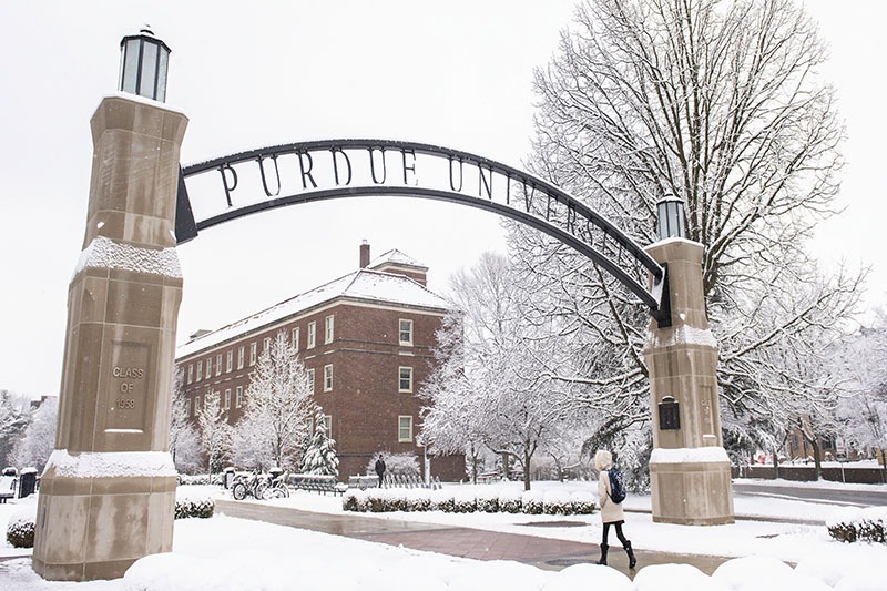 Campus during winter