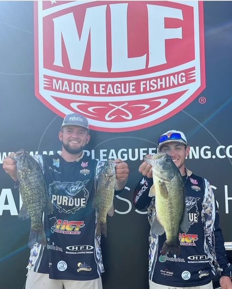 Daniel Borrousch and Noah Floyd at the Major League Fishing College Central Conference event in LaCrosse, Wisconsin. 