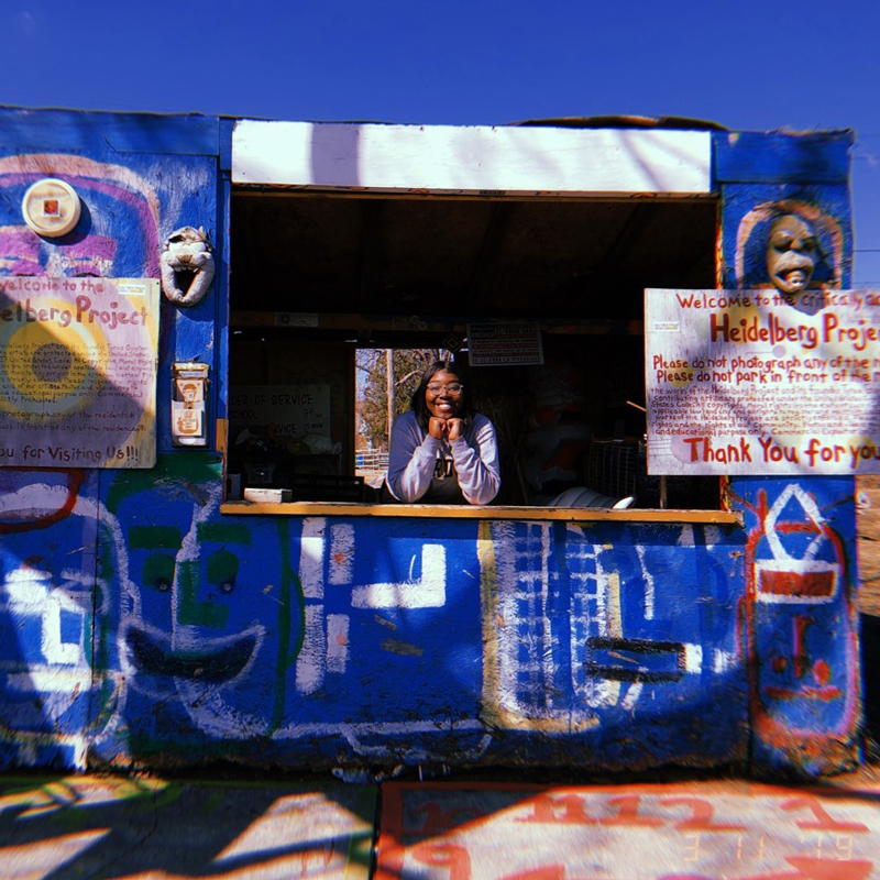 View of Cary Quad from across Stadium Avenue in the Spring