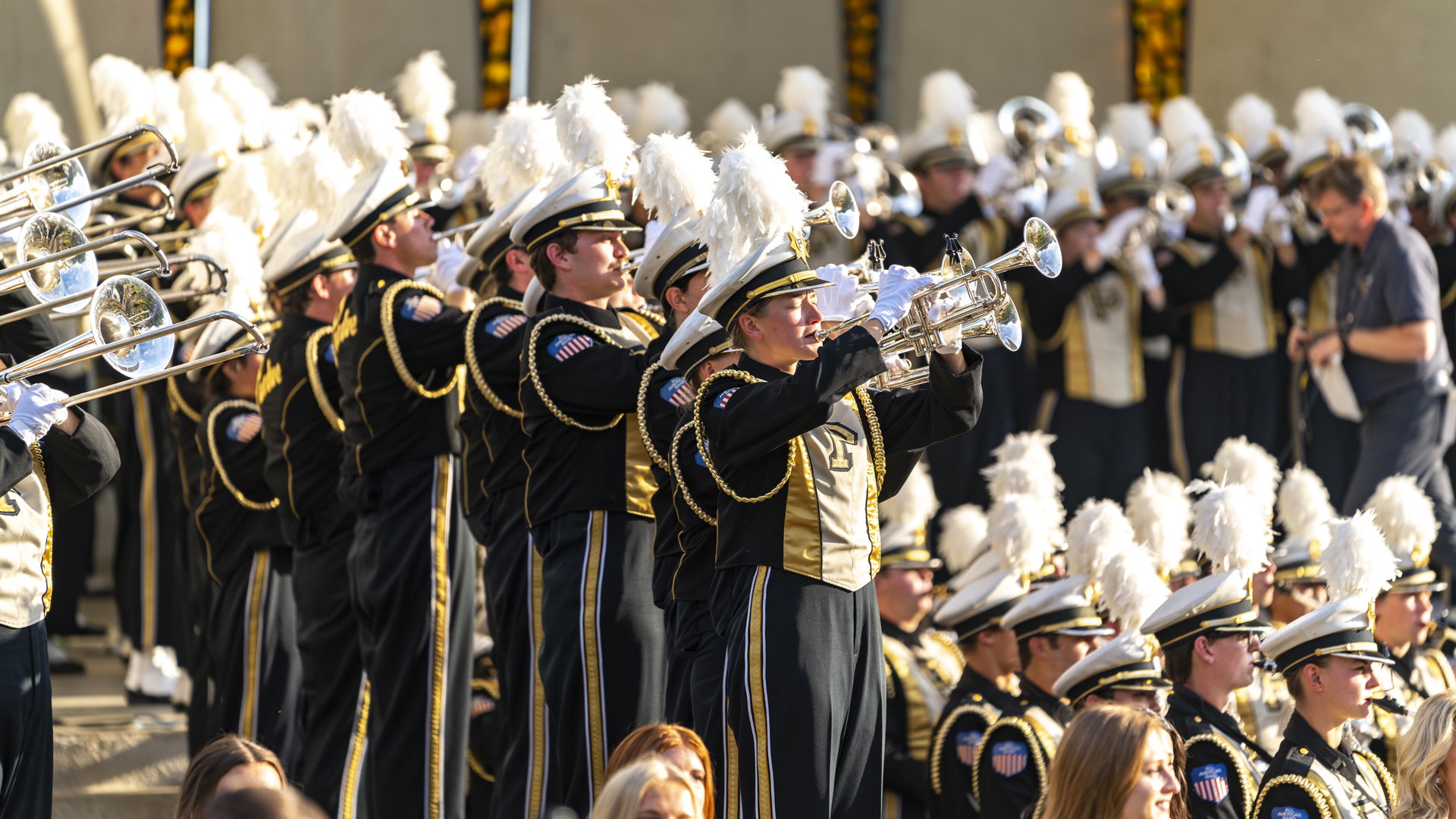 Purdue Bands performs during the annual Thrill on the Hill performance at Slayter Center for the Arts. 